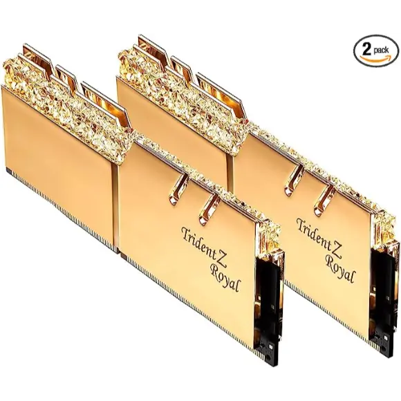 G.Skill Trident Z 3600MHZ 32GB (16x2) DDR4 - Royal Gold - PakByte Computers 