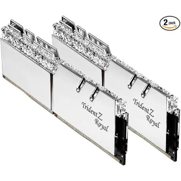 G.Skill Trident Z 32GB (16x2) DDR4 3600MHZ - Royal Silver - PakByte Computers 