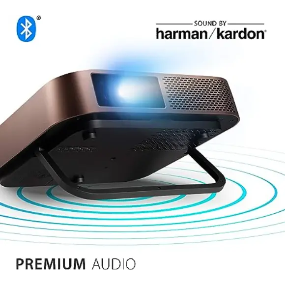 ViewSonic M2 Portable Projector with 1200 LED Lumens, Harman Kardon Bluetooth Speakers - PakByte Computers 