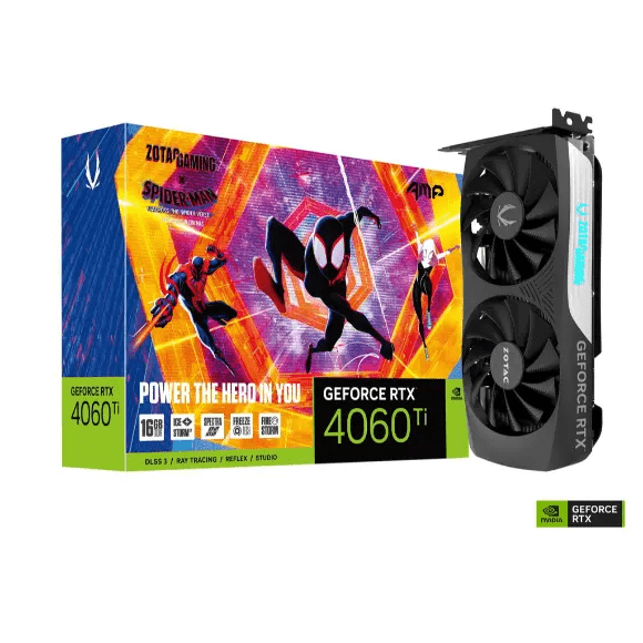 ZOTAC GAMING GEFORCE RTX 4060 Ti 16GB AMP SPIDER-MAN™ Across the Spider-Verse Bundle - PakByte Computers 