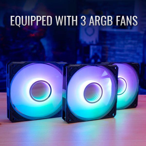 AeroCool Mirage L360 ARGB AIO Liquid CPU Cooler - White - PakByte Computers 