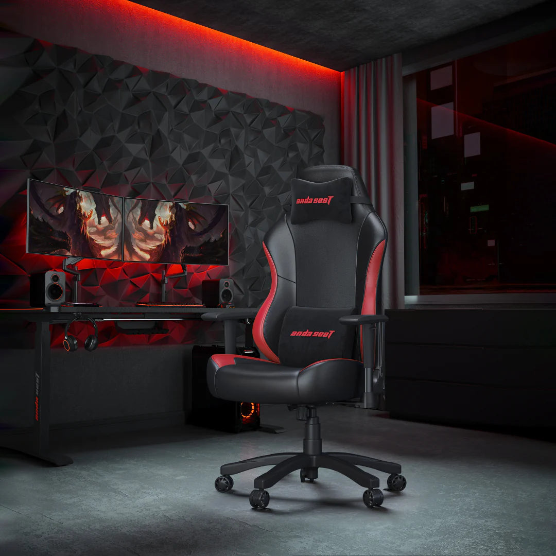 Anda Seat Luna Large Gaming Chair - Black/Red - PakByte  