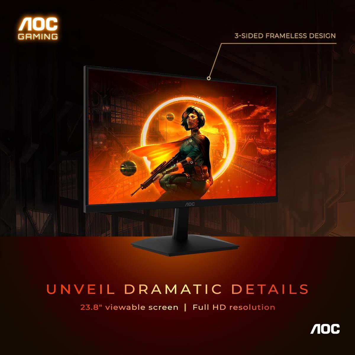 AOC 24G15N - 180Hz 1080p FHD VA 24" Gaming Monitor - PakByte Computers 