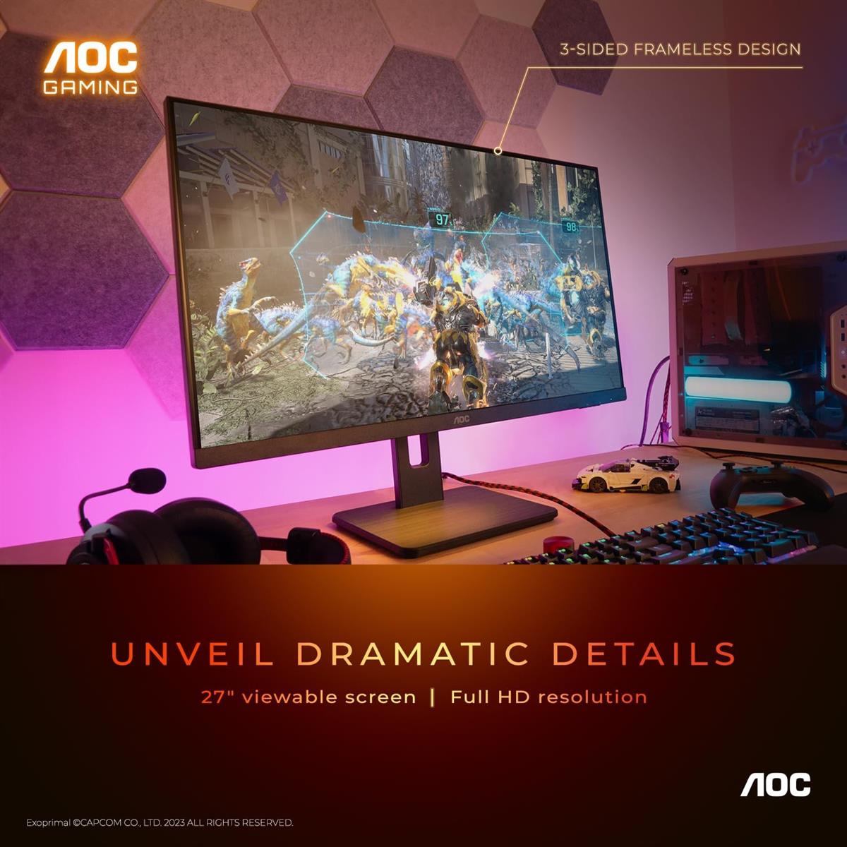 AOC 27G15N - 180Hz 1080p FHD VA 27" Gaming Monitor - PakByte Computers 