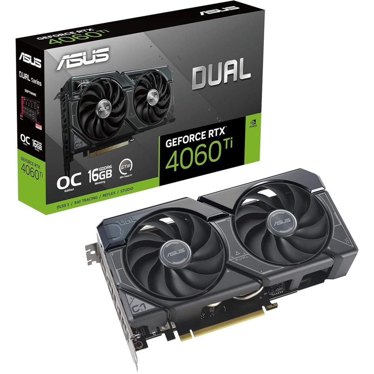 Asus Dual GeForce RTX 4060 Ti OC Edition 16GB Graphics Card - PakByte Computers 