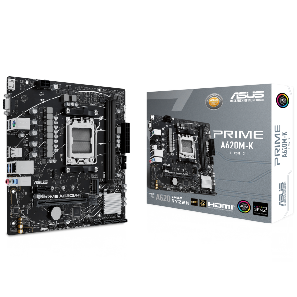 Asus Prime A620M-K-CSM DDR5 AMD AM5 microATX Motherboard - PakByte Computers 