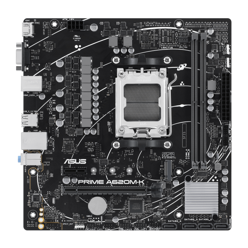 Asus Prime A620M-K-CSM DDR5 AMD AM5 microATX Motherboard - PakByte Computers 