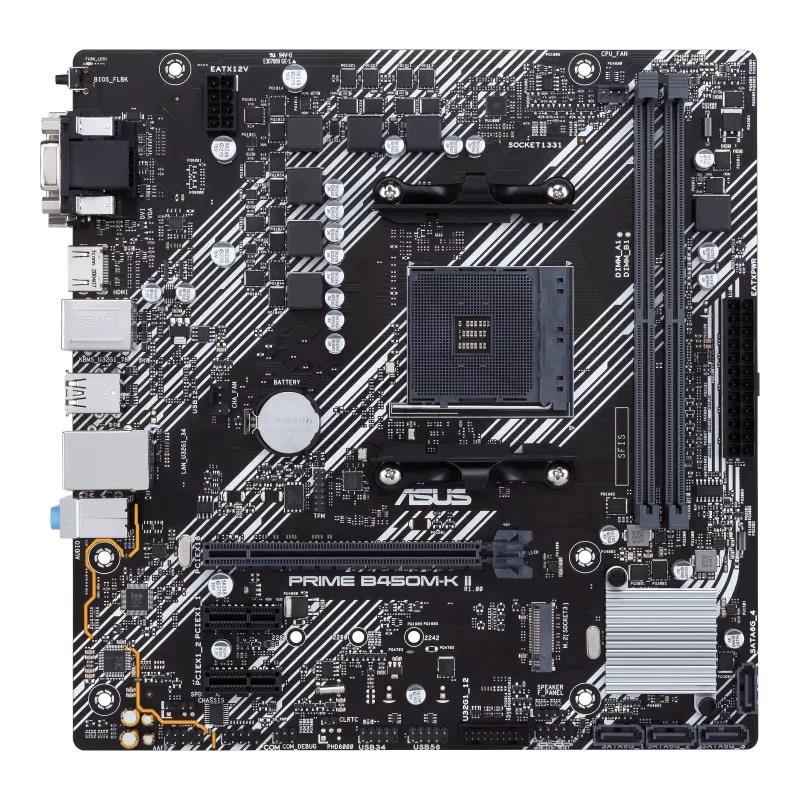 ASUS Prime B450M-K II AMD AM4 microATX Motherboard - PakByte Computers 