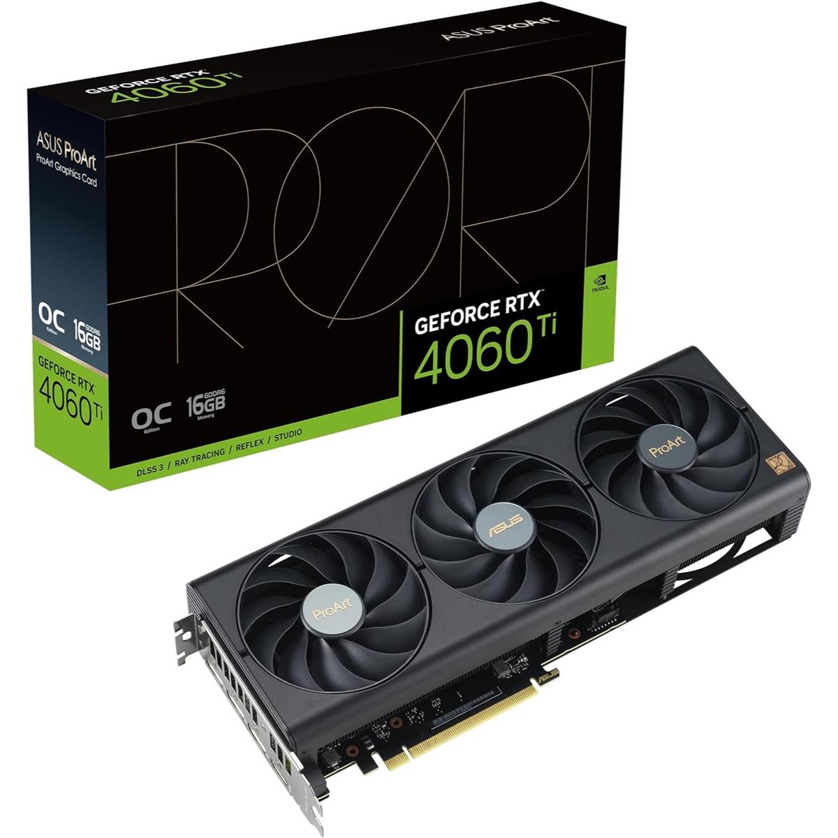 ASUS ProArt GeForce RTX 4060 Ti OC Edition 16GB Graphics Card - PakByte Computers 