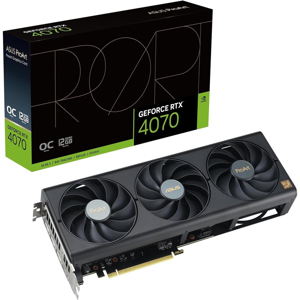 ASUS ProArt GeForce RTX 4070 OC Edition 12GB GDDR6X Graphics Card - PakByte Computers 