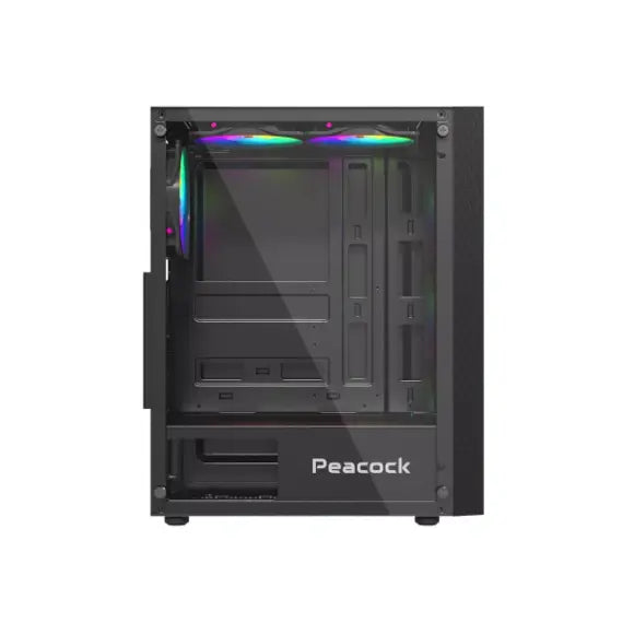 Boost Peacock Mid-Tower ATX PC Case - Black - PakByte Computers 