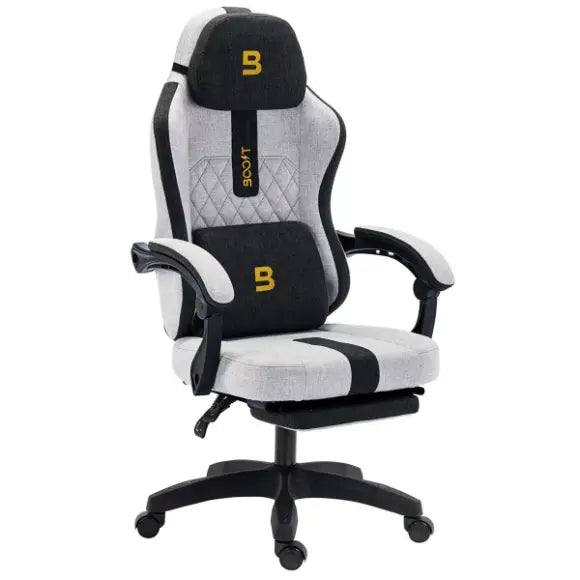 Boost Surge Pro Fabric Gaming Chair - Black/Grey - PakByte Computers 