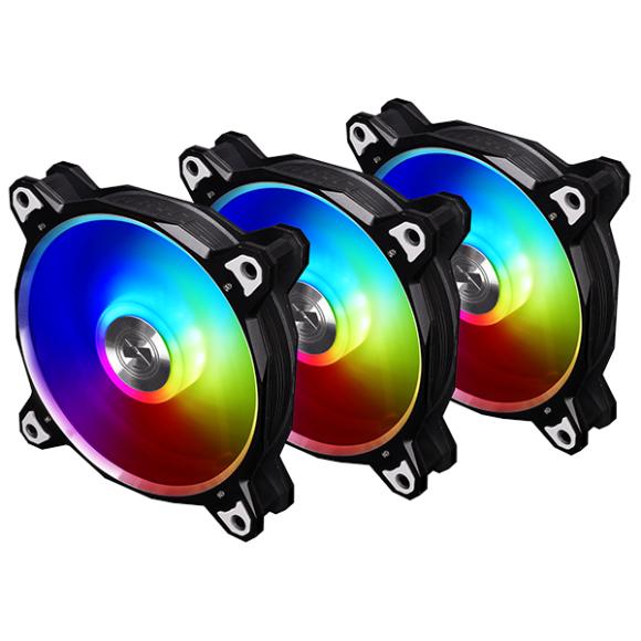 LIAN LI Bora Digital Series (Black Frame) RGB BR DIGITAL-3R B, 120mm Addressable RGB LED PWM Fan, 3 Fans Pack - PakByte Computers 