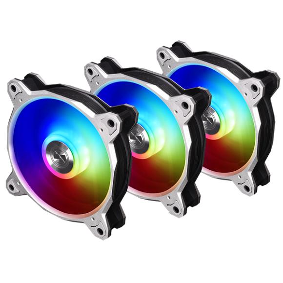 Lian Li Bora Digital Series (Grey) RGB BR Digital-3R G, 120mm Addressable RGB LED PWM Fan, 3 Fans Pack - PakByte Computers 