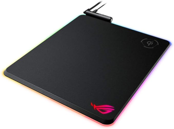 ASUS ROG Balteus Qi Vertical Gaming Mouse Pad with Wireless Charging, Aura Sync RGB Lighting, and USB Pass-Through - PakByte Computers 