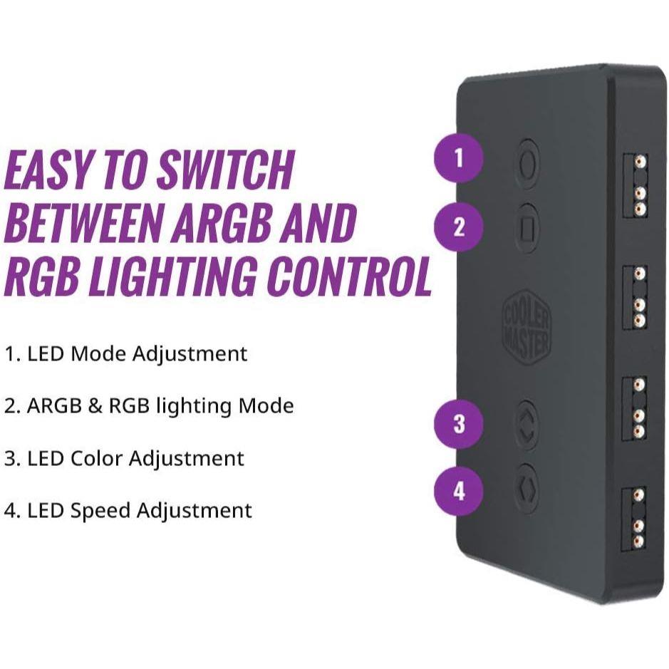 Cooler Master ARGB LED Controller (MFP-ACBN-NNUNN-R1) - PakByte Computers 