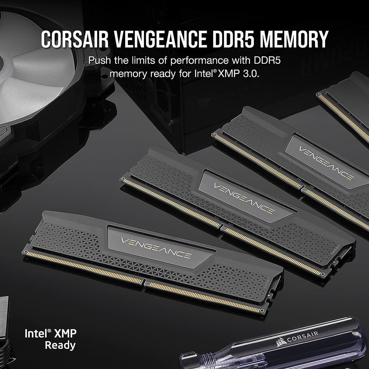 Corsair Vengeance 64GB (2x32GB) 6600MHz C32 DDR5 DRAM Memory Kit - Black - PakByte Computers 