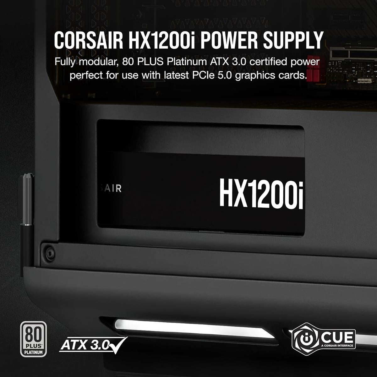 Corsair HX1200i 1200W 80 Plus Platinum Fully Modular Ultra-Low Noise ATX Power Supply - PakByte Computers 