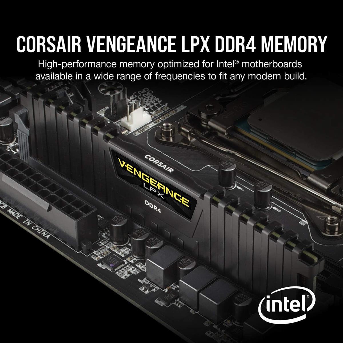 Corsair Vengeance LPX 16GB (2x8GB) 3600MHz C16 DDR4 DRAM Memory Kit - Black - PakByte Computers 