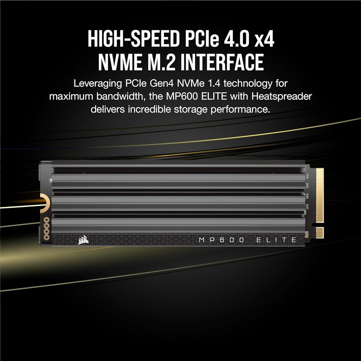 Corsair MP600 Elite 2TB Gen4 M.2 NVMe SSD with Heatsink - PakByte Computers 