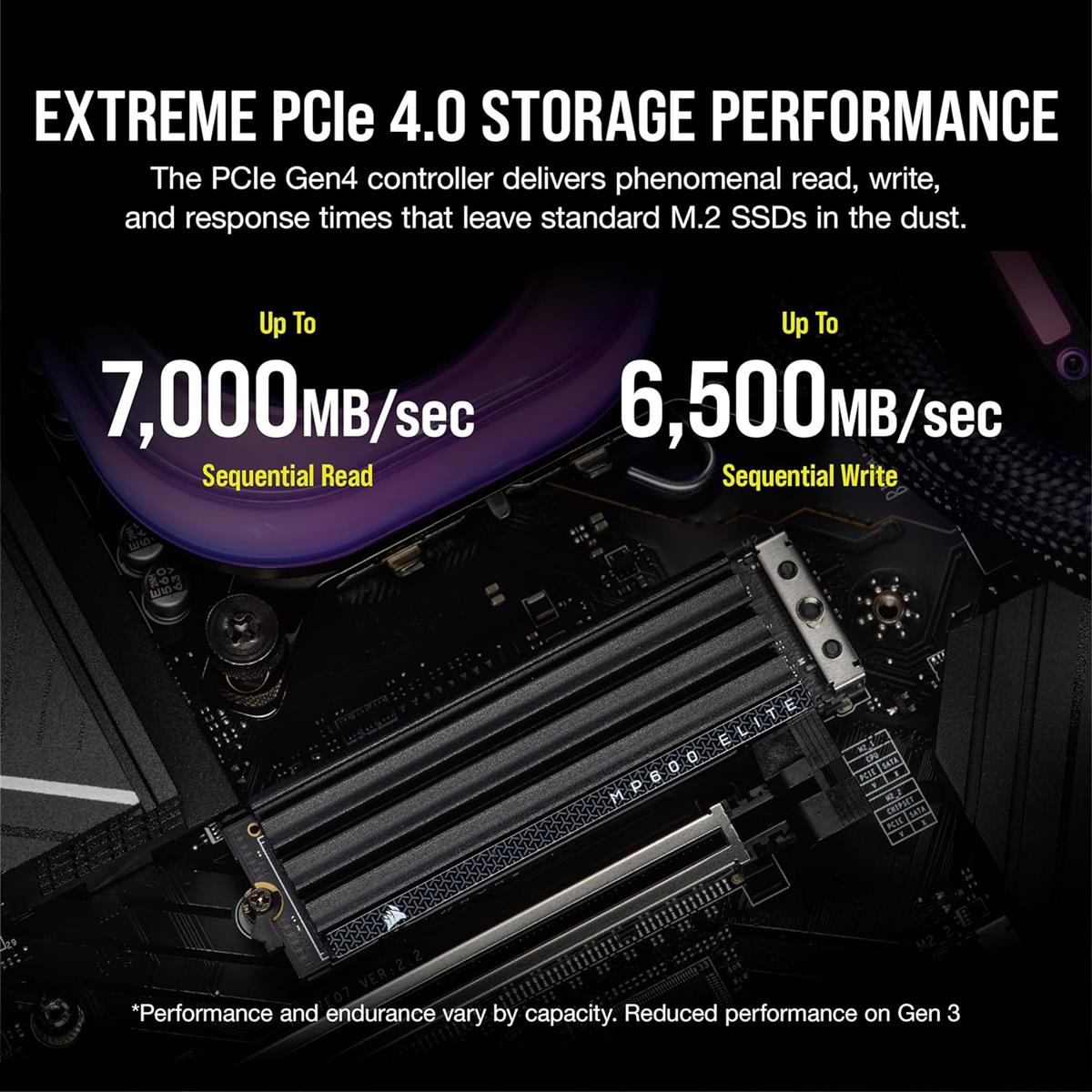 Corsair MP600 Elite 2TB Gen4 M.2 NVMe SSD with Heatsink - PakByte Computers 