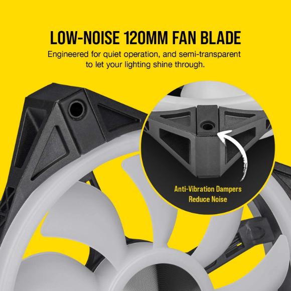 Corsair QL Series, QL120 RGB, 120mm RGB LED Fan, Triple Pack with Lighting Node Core - PakByte Computers 