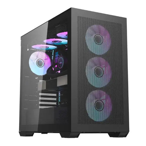 DarkFlash DLX4000 Mesh ATX Gaming Case - Black - PakByte Computers 