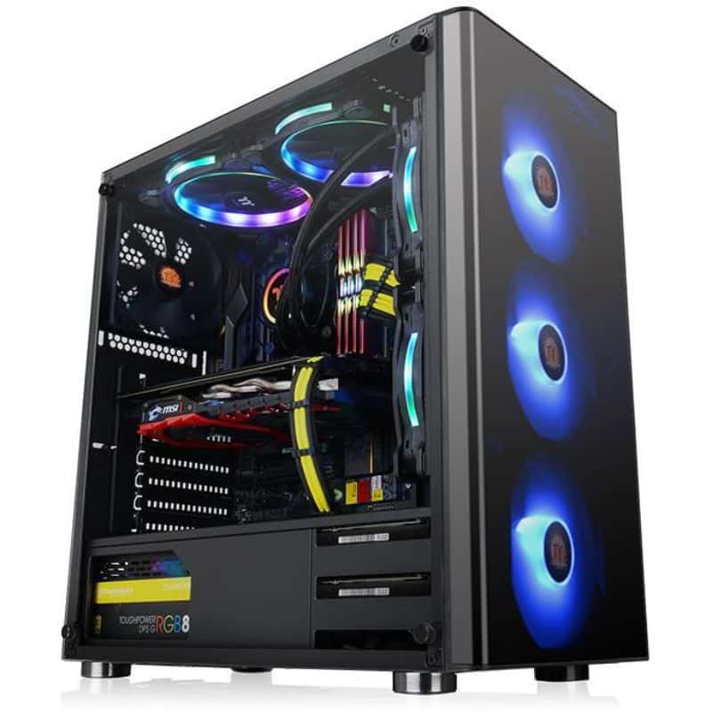 Thermaltake V200 Tempered Glass RGB Edition Mid Tower Chassis - CA-1K8-00M1WN-01 - PakByte Computers 