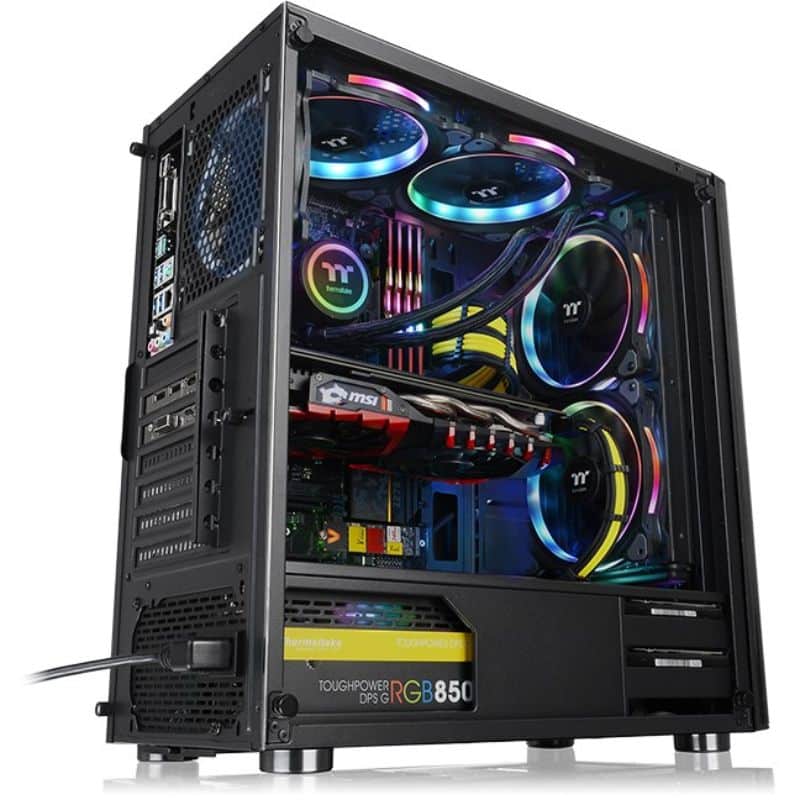 Thermaltake V200 Tempered Glass RGB Edition Mid Tower Chassis - CA-1K8-00M1WN-01 - PakByte Computers 