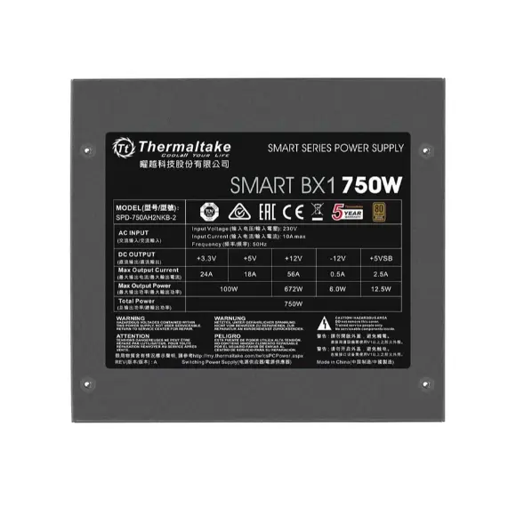 Thermaltake Smart BX1 750W Power supply - PakByte Computers 