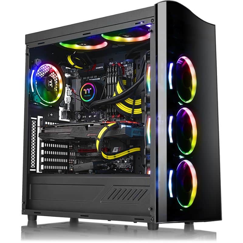 Thermaltake View 22 TG Tempered Glass Edition Mid-Tower Chassis - CA-1J3-00M1WN-00 - PakByte Computers 