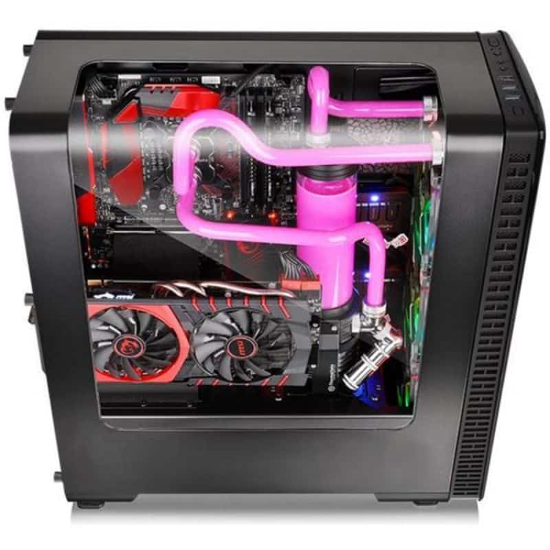 Thermaltake View 28 RGB Gull-Wing Window ATX Mid-Tower Chassis - PakByte Computers 