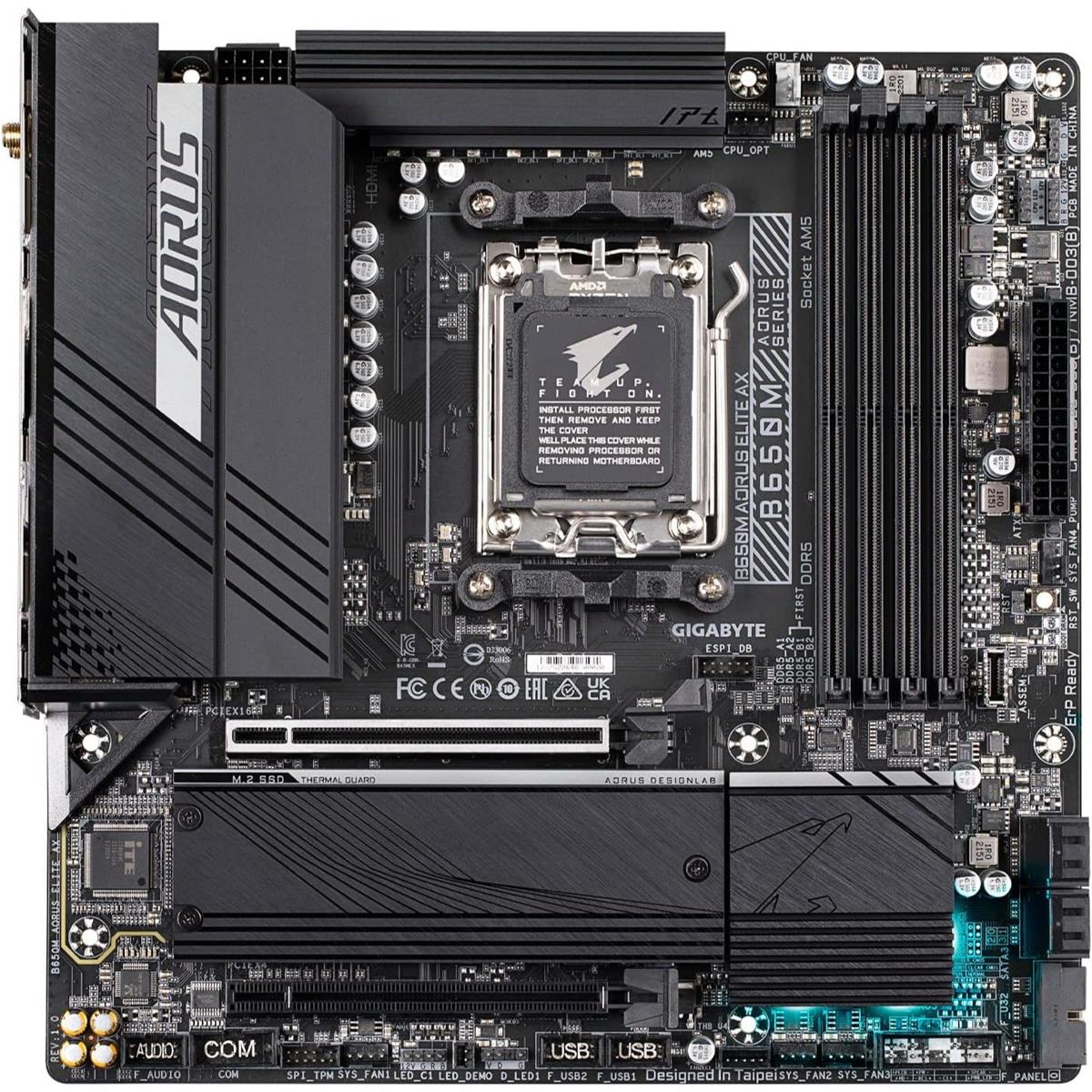 Gigabyte B650M Aorus Elite AX DDR5 AMD AM5 microATX Motherboard - PakByte Computers 