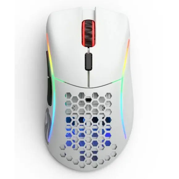 Glorious Model D- Wireless Lightweight Ergonomic Gaming Mouse - GLO-MS-DMW-MW - Matte White - 67G - PakByte Computers 