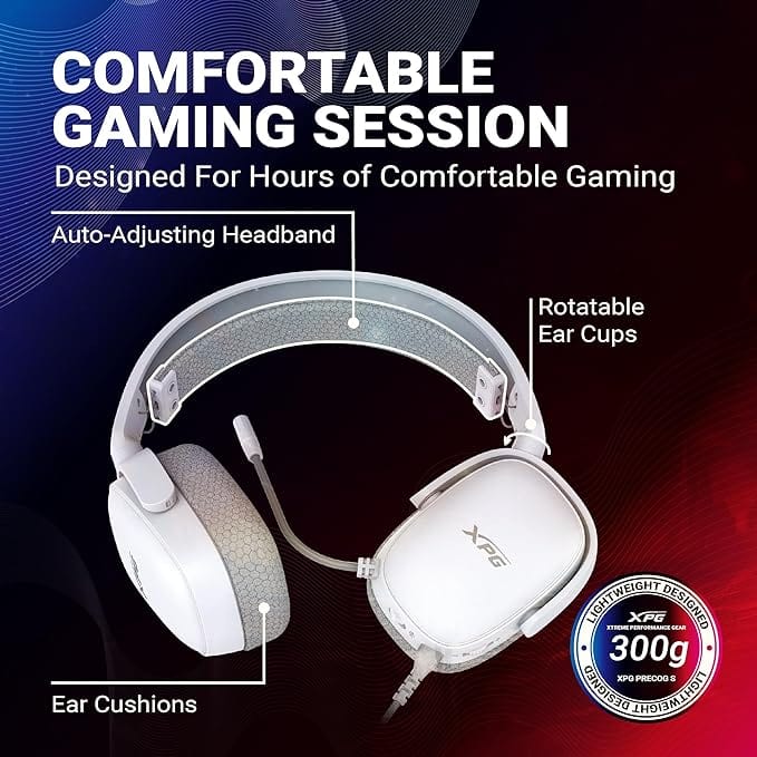 XPG PRECOG - S Gaming Headset WHITE - PakByte Computers 