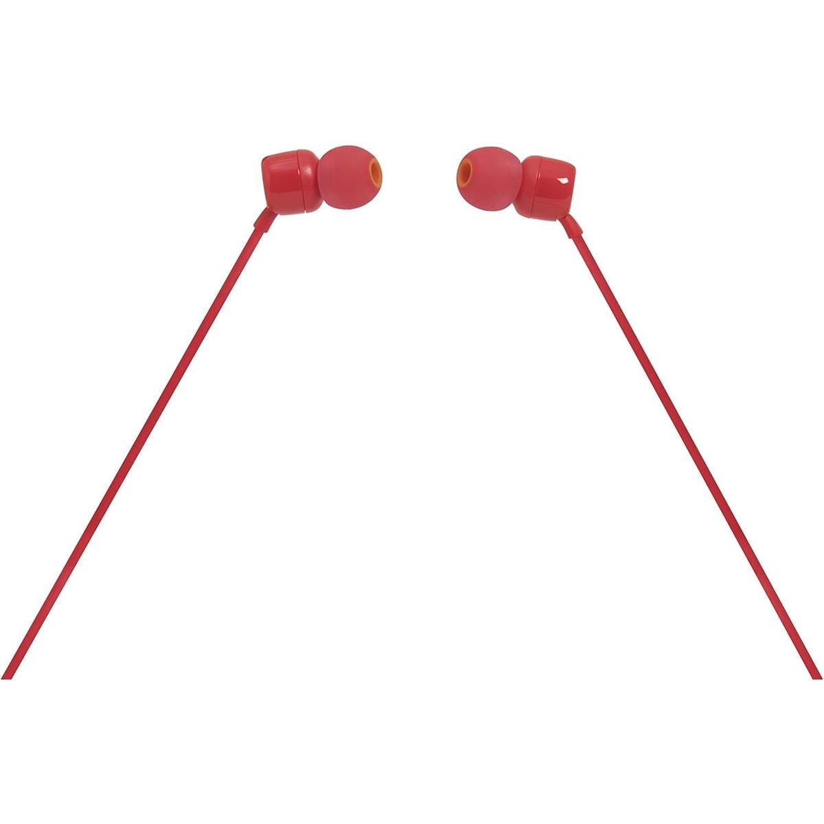 JBL Tune 110 In-Ear Headphone with One-Button Remote - Red