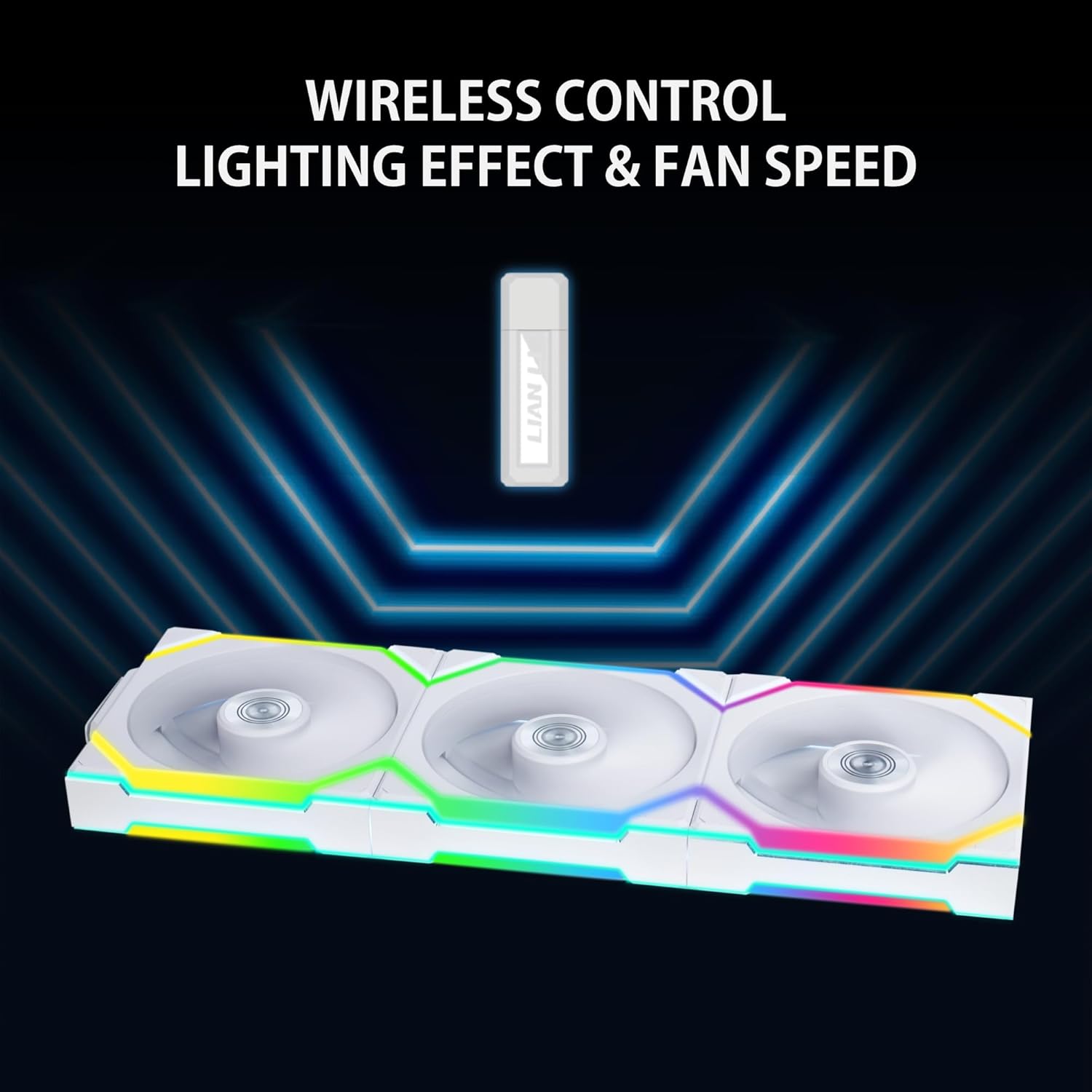 Lian Li UNI Fan SL120 Wireless – Triple Pack – White