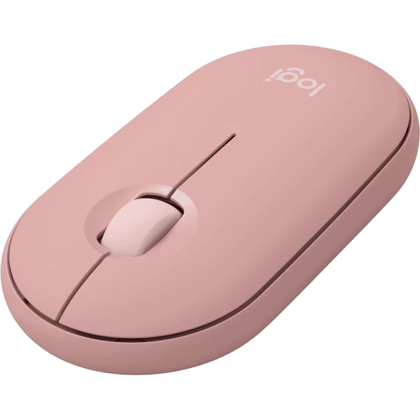 LOGITECH Pebble M350 Portable Wireless Mouse with Bluetooth- Pink