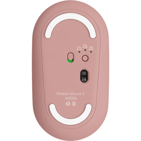 LOGITECH Pebble M350 Portable Wireless Mouse with Bluetooth- Pink