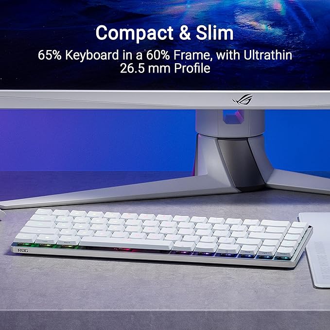 ASUS ROG Falchion RX Wireless 65% Gaming Keyboard with RX Red Switches and MacOS Support - PakByte Computers 