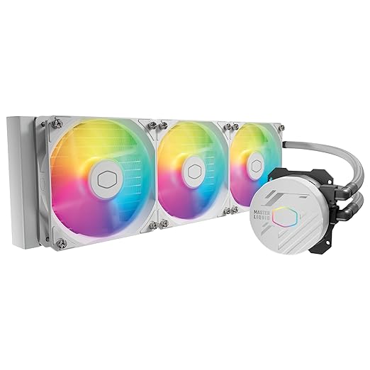 Cooler Master ARGB  MasterLiquid 360L Core, AIO Liquid Cooler - White - PakByte Computers 