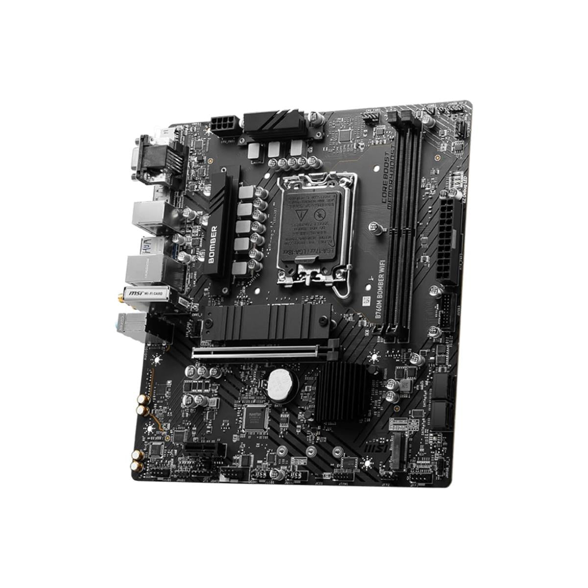 MSI B760M Bomber Wifi DDR5 Intel 12/13/14th Gen microATX Motheboard - PakByte Computers 