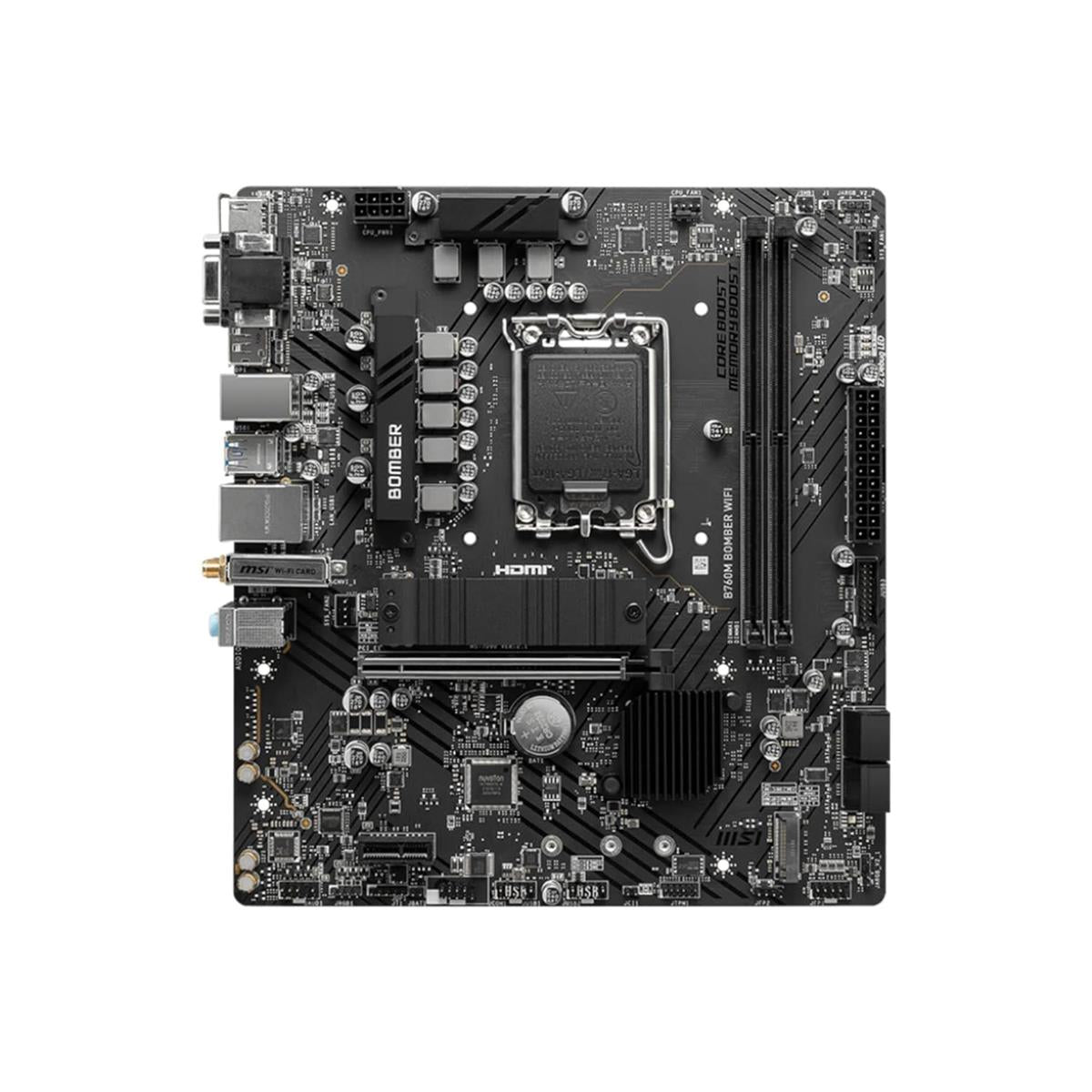 MSI B760M Bomber Wifi DDR5 Intel 12/13/14th Gen microATX Motheboard - PakByte Computers 