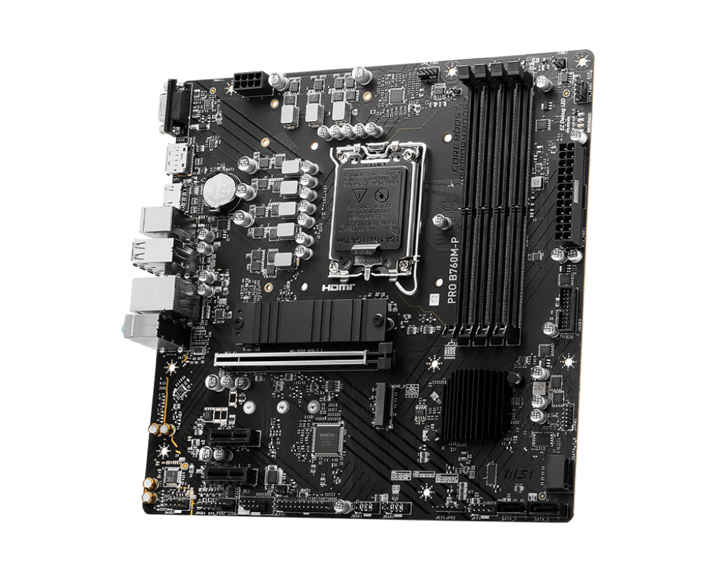 MSI Pro B760M-P DDR5 Intel 12/13th Gen microATX Motherboard - PakByte Computers 