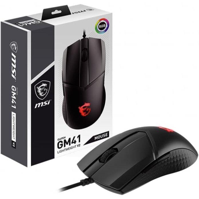 MSI Clutch GM41 Lightweight V2 Gaming Mouse - Wired - PakByte  