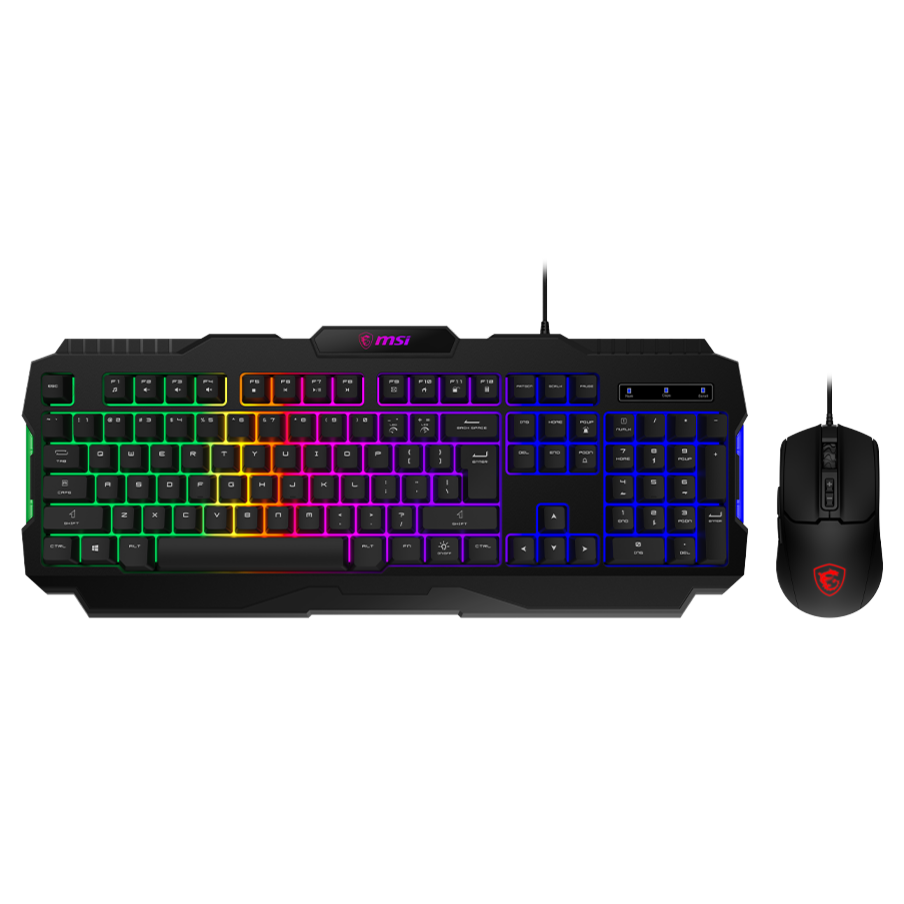 MSI Forge GK100 RGB Gaming Keyboard Mouse Combo - PakByte Computers 