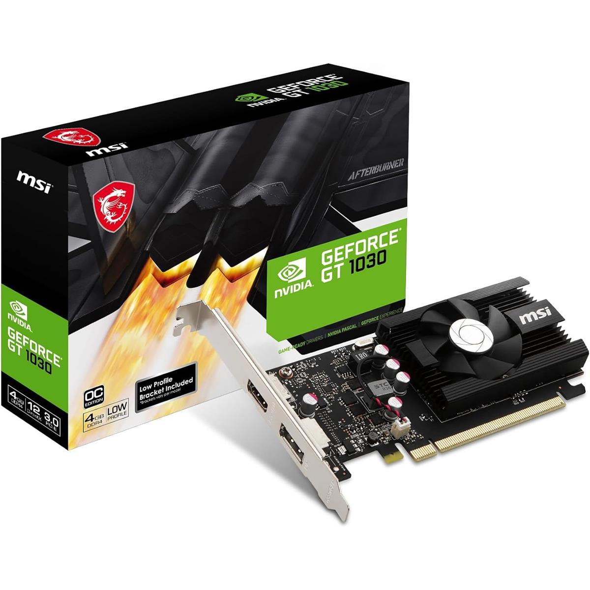 MSI GeForce GT 1030 4GD4 LP OC Graphics Card - PakByte Computers 