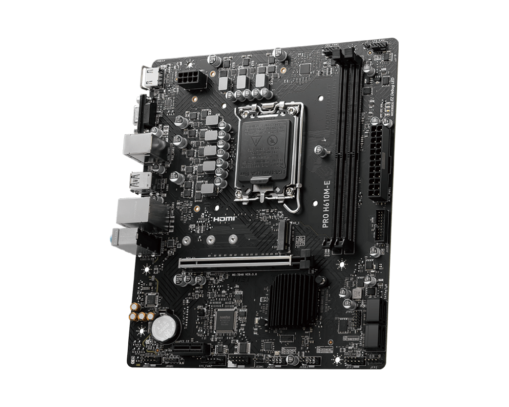 MSI Pro H610M-E DDR5 Intel 12/13th Gen microATX Motherboard - PakByte Computers 