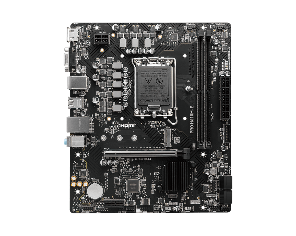 MSI Pro H610M-E DDR5 Intel 12/13th Gen microATX Motherboard - PakByte Computers 