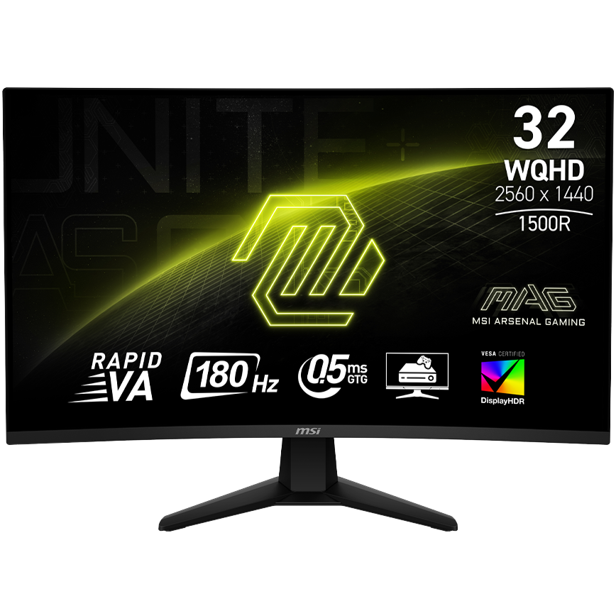 MSI MAG 32CQ6F - 180Hz 2K 1440p QHD VA 32" Curved Gaming Monitor - PakByte Computers 